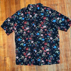 Urban Outfitters Floral Black Shirt